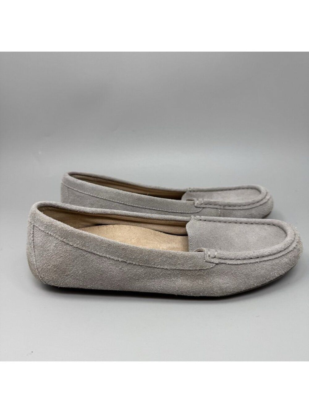 Vionic Women’s Debbie Gray Suede Moccasin Loafer Flats Shoe 8.5